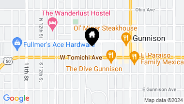 Map of 310 W Tomichi Avenue, Gunnison CO, 81230