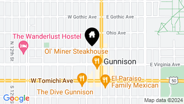 Map of 115 W Georgia Avenue Unit: B, Gunnison CO, 81230
