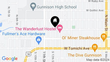 Map of 218 N 12th Street, Gunnison CO, 81230