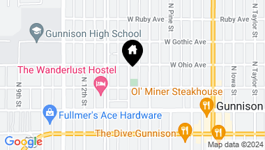 Map of 314 N 14th Street, Gunnison CO, 81230