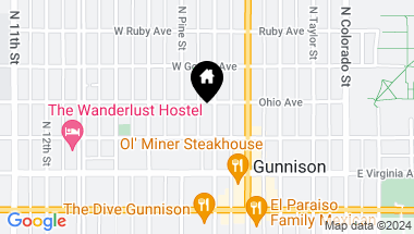 Map of 317 N Wisconsin Street, Gunnison CO, 81230