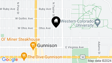 Map of 316 N Taylor Street, Gunnison CO, 81230