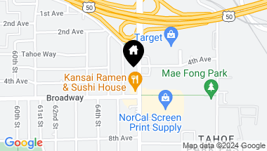 Map of 2964 65th Street, Sacramento CA, 95817