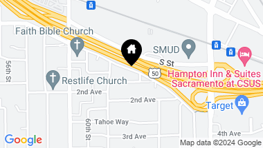 Map of 6150 T Street, Sacramento CA, 95817