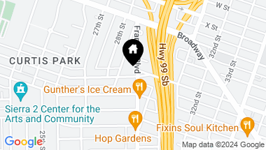 Map of 2680 2686 Franklin Boulevard, Sacramento CA, 95818