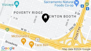Map of 2515 V Street, Sacramento CA, 95818