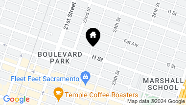 Map of 2301 H Street, Sacramento CA, 95816
