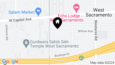 Map of 2013 Willow Avenue, West Sacramento CA, 95691