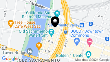 Map of 117 J Street, Sacramento CA, 95814