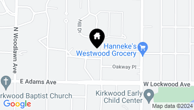 Map of 695 Hawbrook Avenue, Glendale MO, 63122