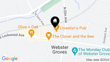 Map of 25 W Moody Avenue, Webster Groves MO, 63119