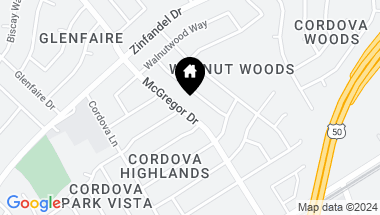 Map of 2507 McGregor Drive, Rancho Cordova CA, 95670