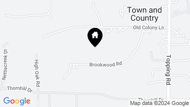 Map of 21 Brookwood Road, Town and Country MO, 63131
