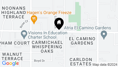 Map of 5232 El Camino Avenue, Carmichael CA, 95608