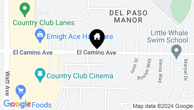 Map of 3812 El Camino Avenue, Sacramento CA, 95821