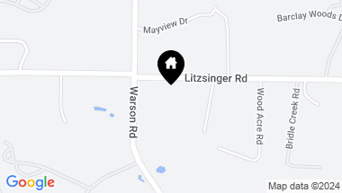 Map of 9948 Litzsinger Road, St Louis MO, 63124