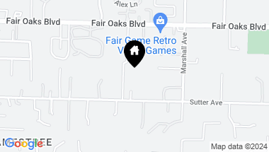 Map of 3820 Valle Vista Road, Carmichael CA, 95608
