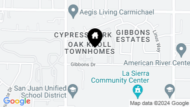 Map of 3912 Oak Villa Circle, Carmichael CA, 95608