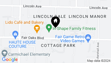 Map of 7999 Fair Oaks Boulevard, Carmichael CA, 95608