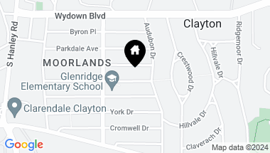 Map of 7417 Oxford Drive, Clayton MO, 63105