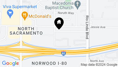 Map of 616 Granger Avenue, Sacramento CA, 95838