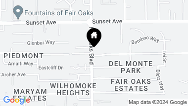 Map of 11016 Boulevard, Fair Oaks CA, 95628