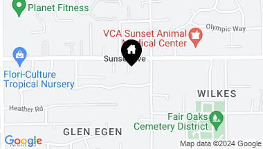 Map of 7672 Sunset Avenue, Fair Oaks CA, 95628