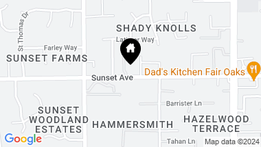 Map of 8739 Sunset Avenue, Fair Oaks CA, 95628