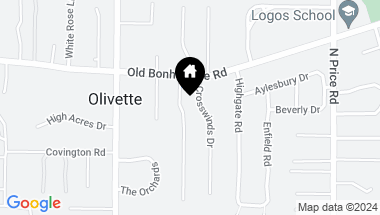 Map of 19 Bon Aire Drive, Olivette MO, 63132
