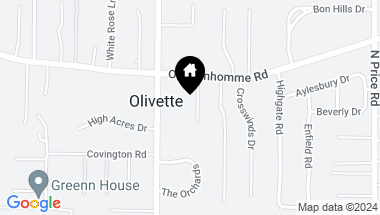 Map of 409 Berkley Place Court, Olivette MO, 63132