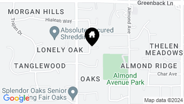 Map of 8530 Kenneth Hill Court, Fair Oaks CA, 95628