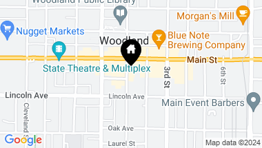 Map of 423 1st Street, Woodland CA, 95695