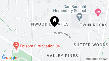 Map of 9845 Valley Pines Drive, Folsom CA, 95630