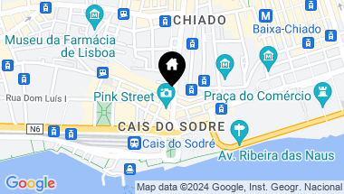 Map of Lisboa, Lisboa, Chiado , piso 1 Rua Alecrim , nº 25 , fraccao B, Lisbon 11, 1200 - 014