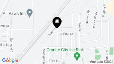 Map of 1 Saint Paul Avenue, Granite City IL, 62040
