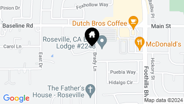Map of 8090 Brady Lane, Roseville CA, 95747