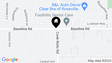 Map of 8026 Cook Riolo Road, Roseville CA, 95747
