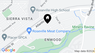 Map of 124 Center Street, Roseville CA, 95678