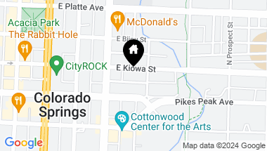 Map of 417 E Kiowa Street 1103, Colorado Springs CO, 80903