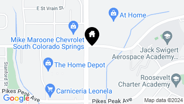 Map of 195 N Academy Boulevard, Colorado Springs CO, 80909