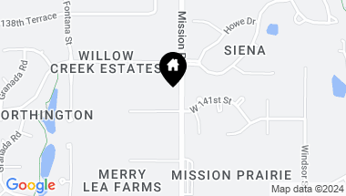 Map of 3900 W 141st Drive, Leawood KS, 66224