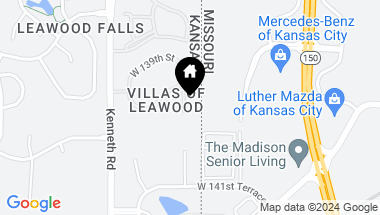 Map of 13953 Kenneth Court, Leawood KS, 66224