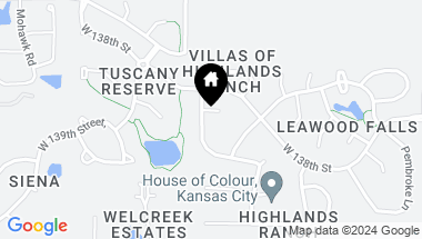 Map of 2845 W 138th Terrace, Leawood KS, 66224