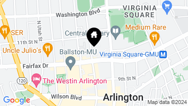 Map of 1001 N Randolph St #611, Arlington VA, 22201