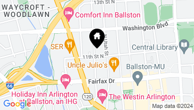 Map of 4427 11th Street N, Arlington VA, 22201