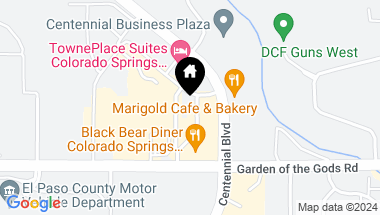 Map of Centennial Boulevard, Colorado Springs CO, 80919
