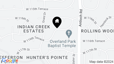 Map of 9111 W 116 Terrace, Overland Park KS, 66210