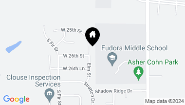 Map of 2542 Elm Street, Eudora KS, 66025