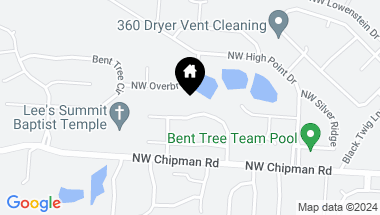 Map of 2440 NW Shady Bend Lane, Lee s Summit MO, 64081