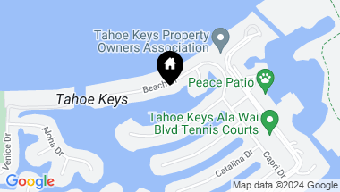 Map of 296 Beach Drive, South Lake Tahoe CA, 96150